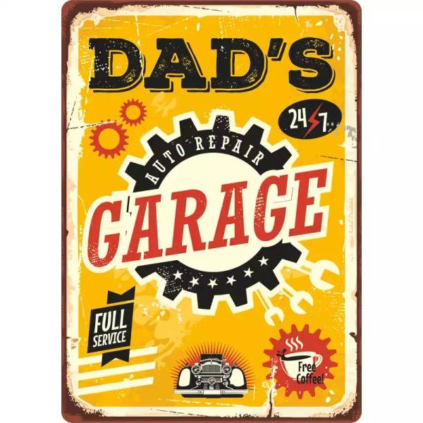 Metallschild "Dads Garage (v)"PLENTY GIFTS